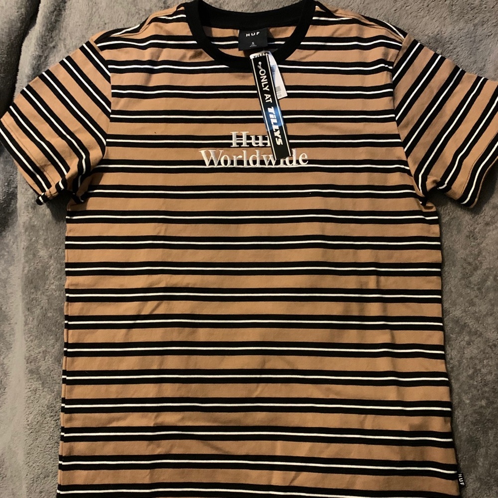 huf mens striped tshirt brand new never worn!